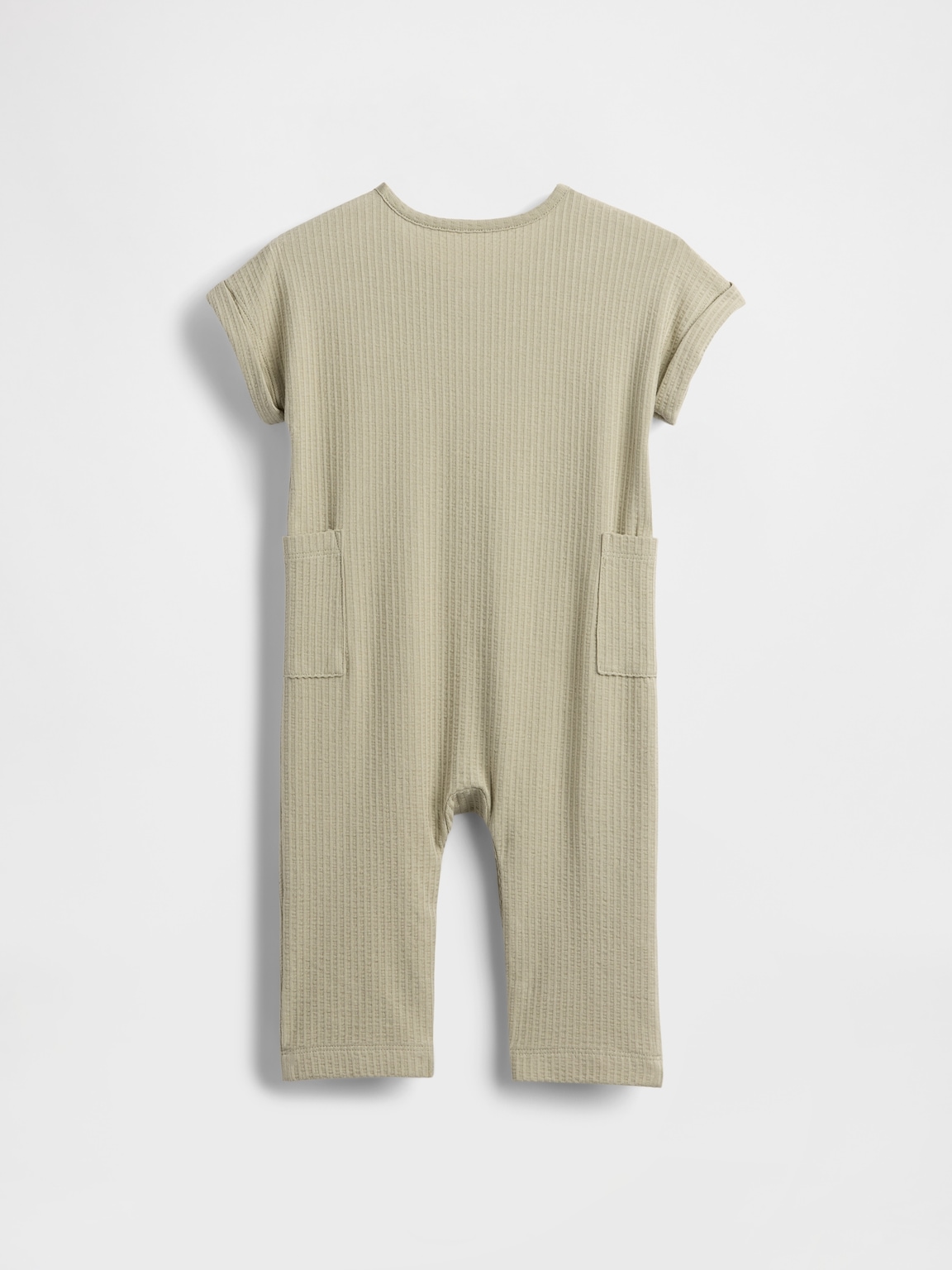 Baby Seersucker Henley Footless One-Piece