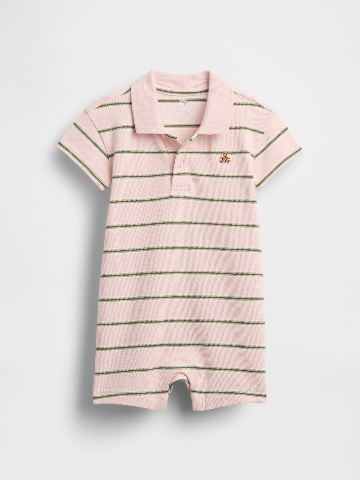 Baby Pique Polo Shorty One-Piece