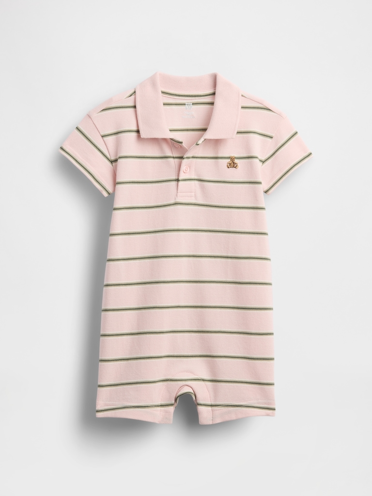 Baby Pique Polo Shorty One-Piece