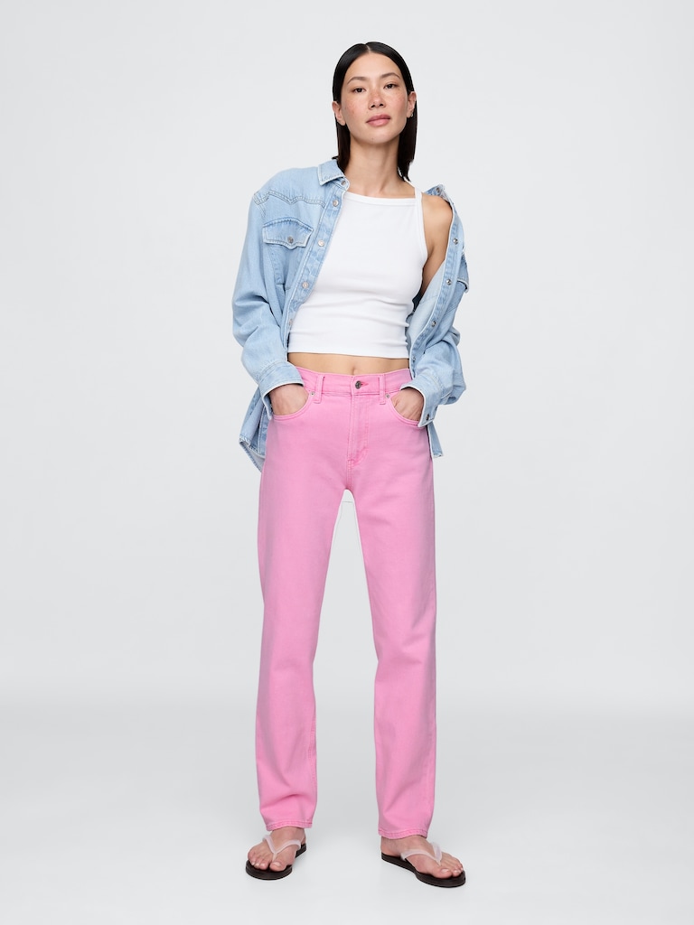 High Rise '90s Slim Straight Jeans