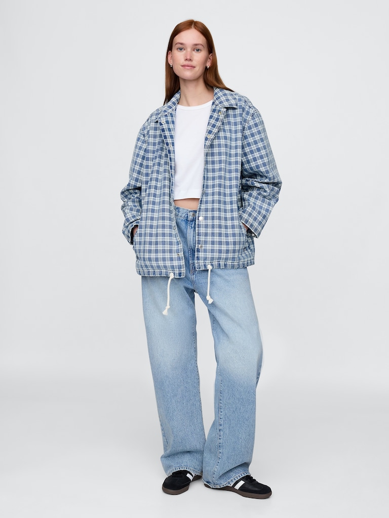 Denim Check Coaches Jacket