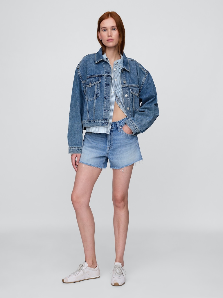 4" Mid Rise UltraSoft Relaxed Cutoff Shorts