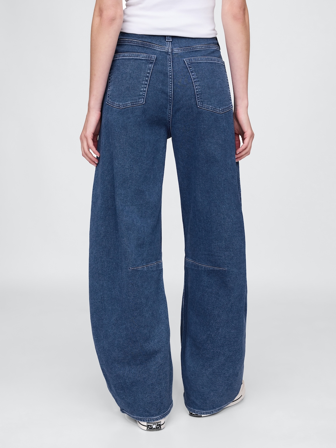 High Rise Knit Horseshoe Jeans