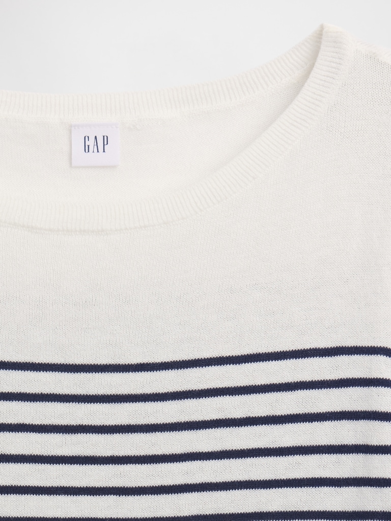 Relaxed Stripe Boatneck Sweater