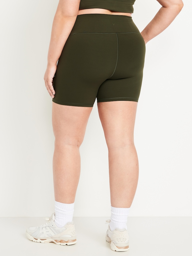 High-Waisted StudioSmooth Biker Shorts -- 6-inch inseam