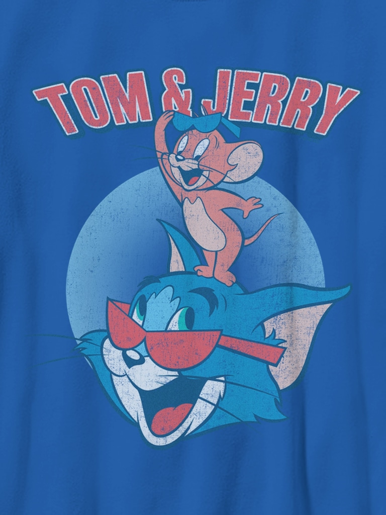 Tom Jerry Patriotic T And J Gender-Neutral Graphic T-Shirt for Kids