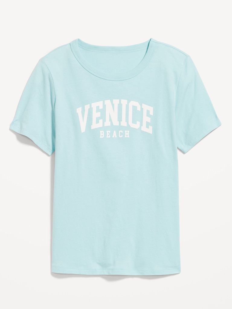 T-shirt passe-partout ras du cou à imprimé