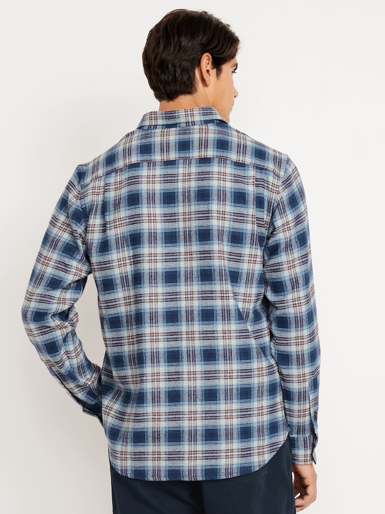Plaid Flannel Pocket Shirt