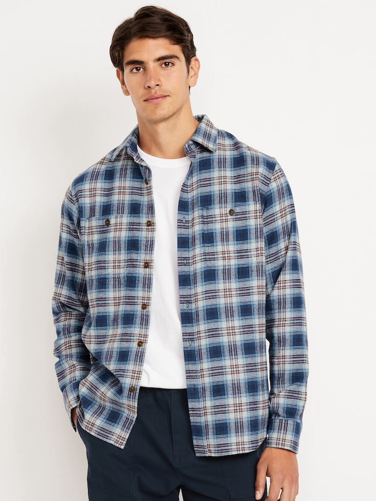 Plaid Flannel Pocket Shirt
