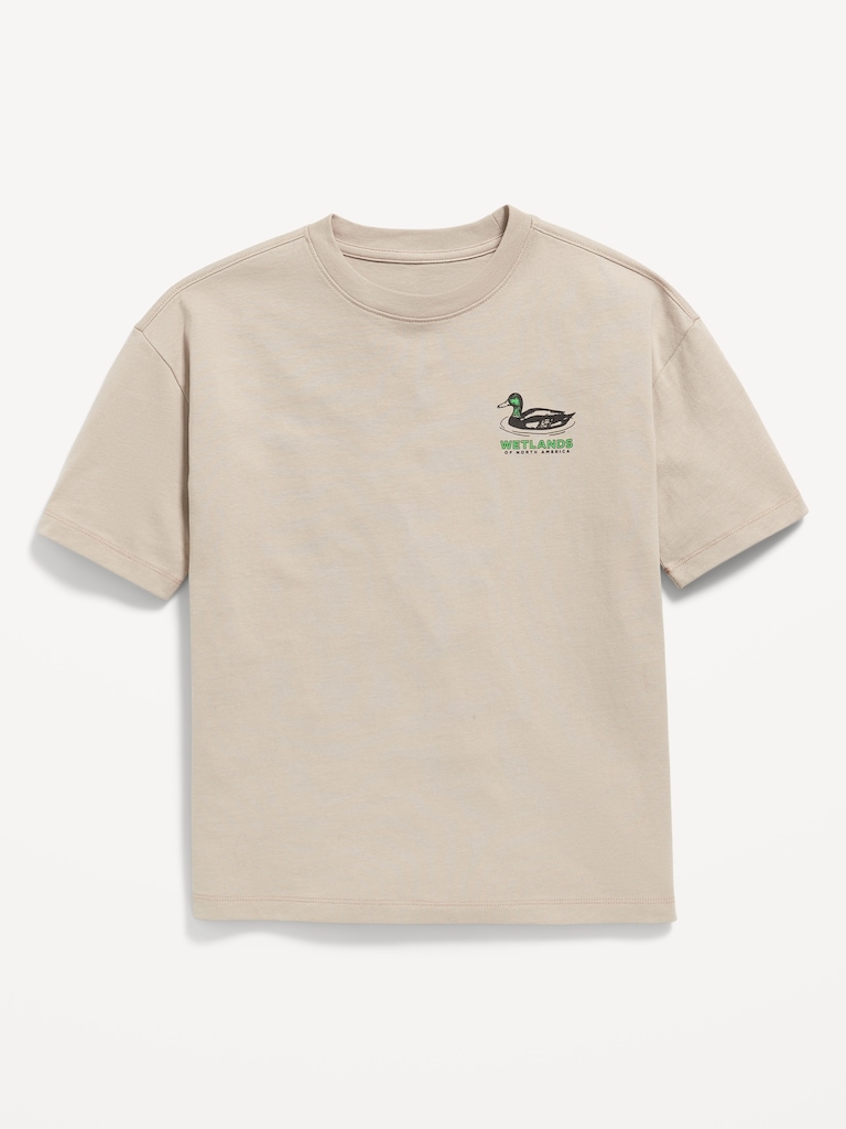 Oversized Short-Sleeve Graphic T-Shirt for Boys