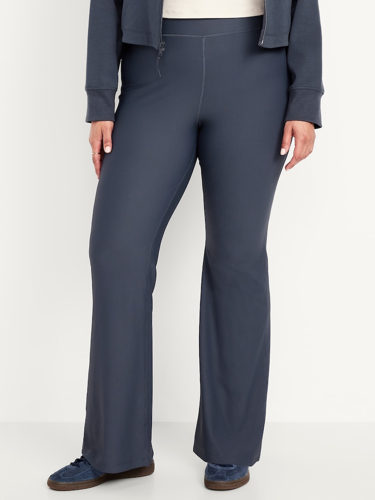 Extra High-Waisted PowerSoft Rib Flare Leggings