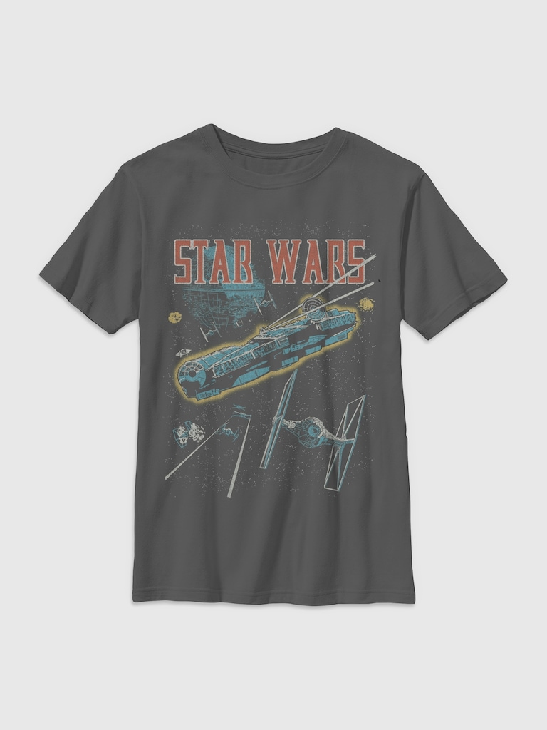 Star Wars Vintage Space Battle Gender-Neutral Graphic T-Shirt for Kids