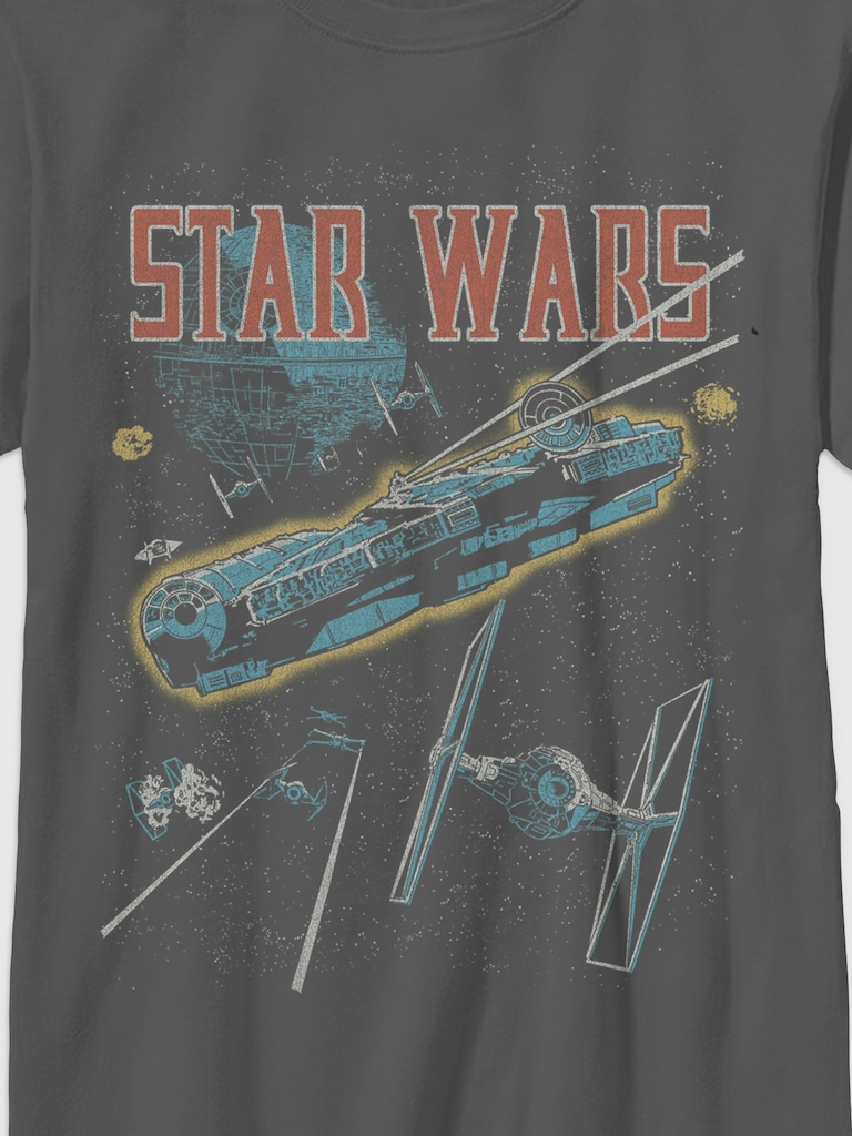 Star Wars Vintage Space Battle Gender-Neutral Graphic T-Shirt for Kids