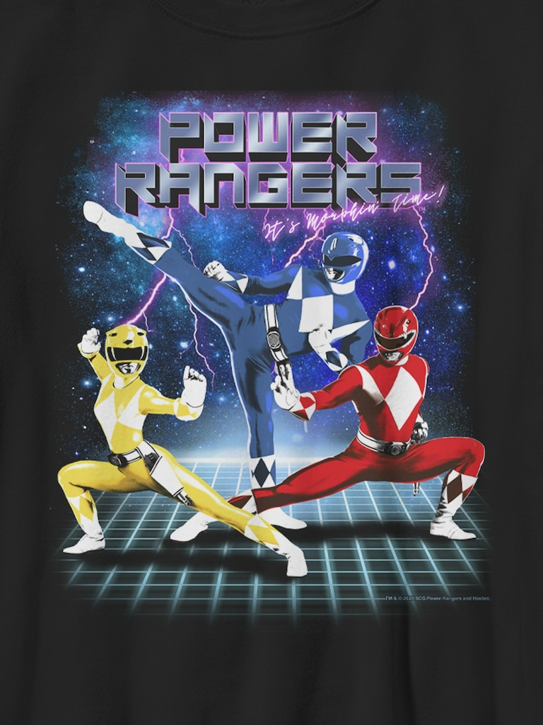Power Rangers Nineties Lightning Gender-Neutral Graphic T-Shirt for Kids