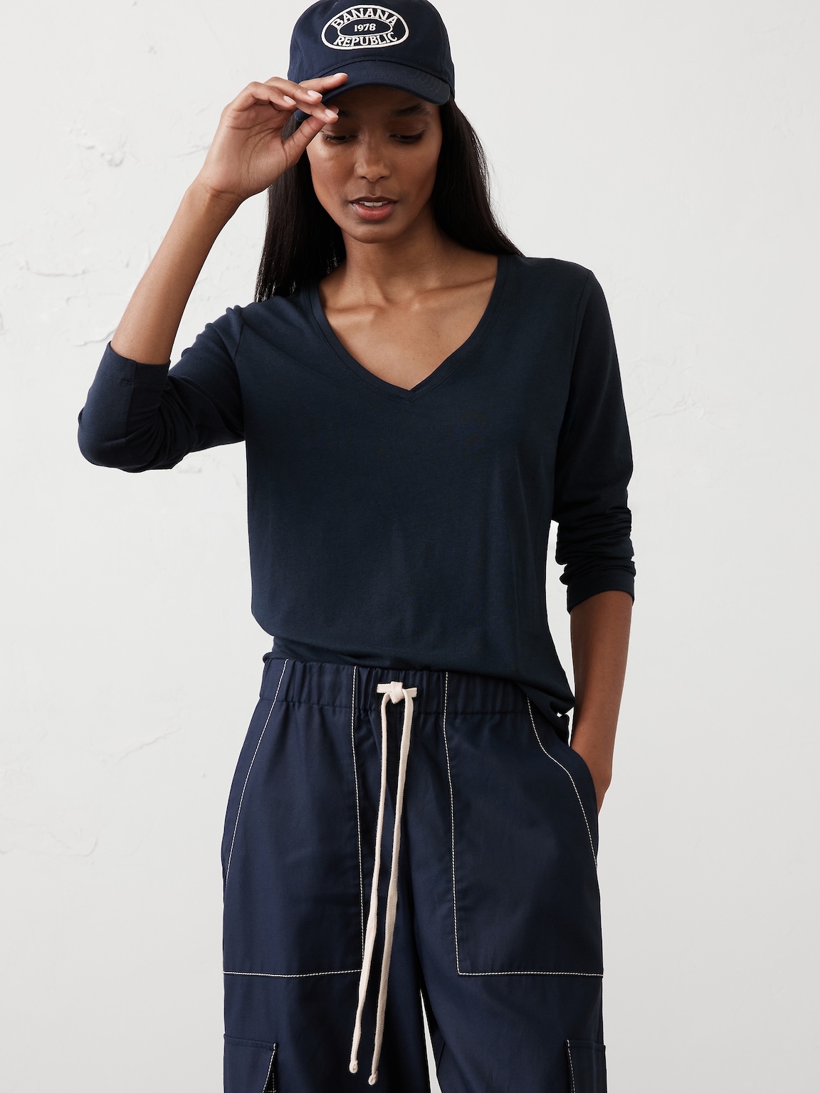 Timeless Long-Sleeve V-Neck T-Shirt