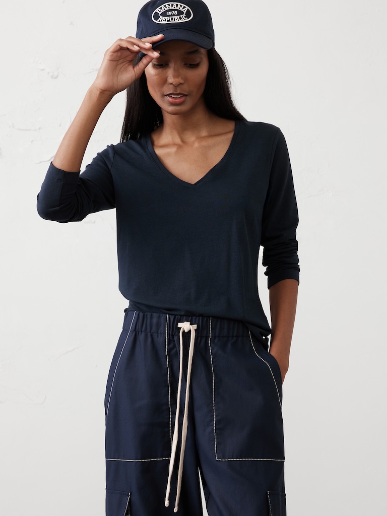 Timeless Long-Sleeve V-Neck T-Shirt