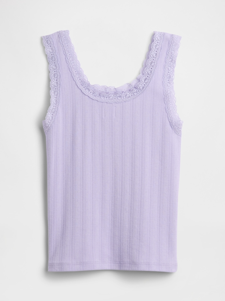 Kids Pointelle Sweater Tank Top