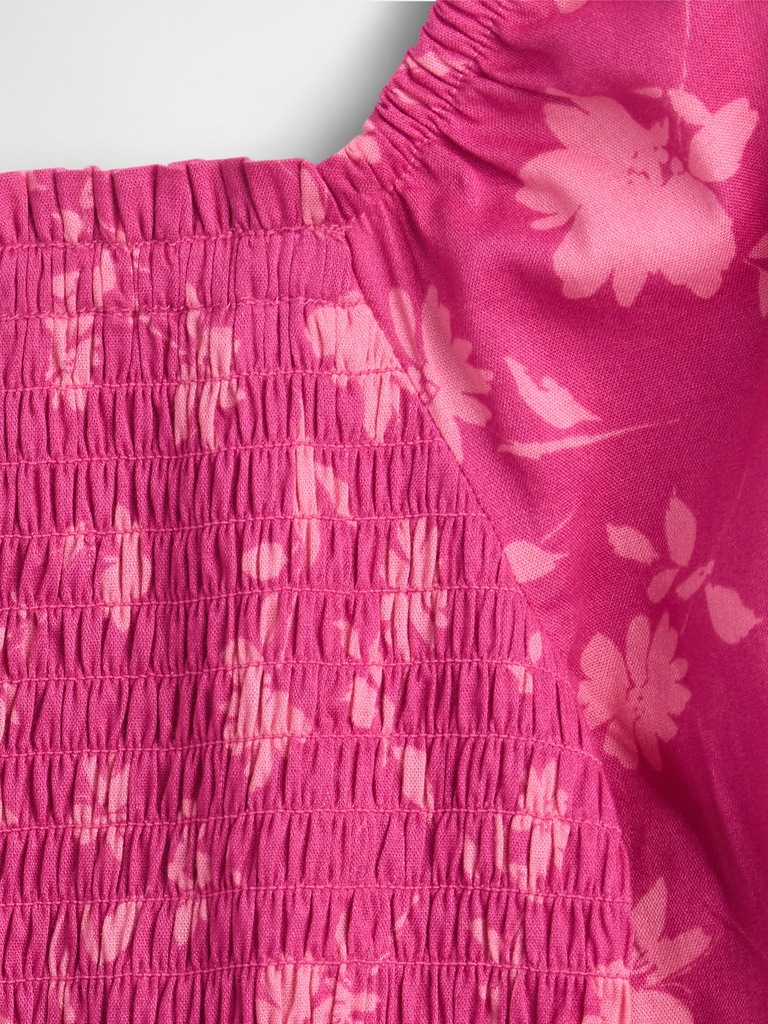 Kids Squareneck Puff Sleeve Top