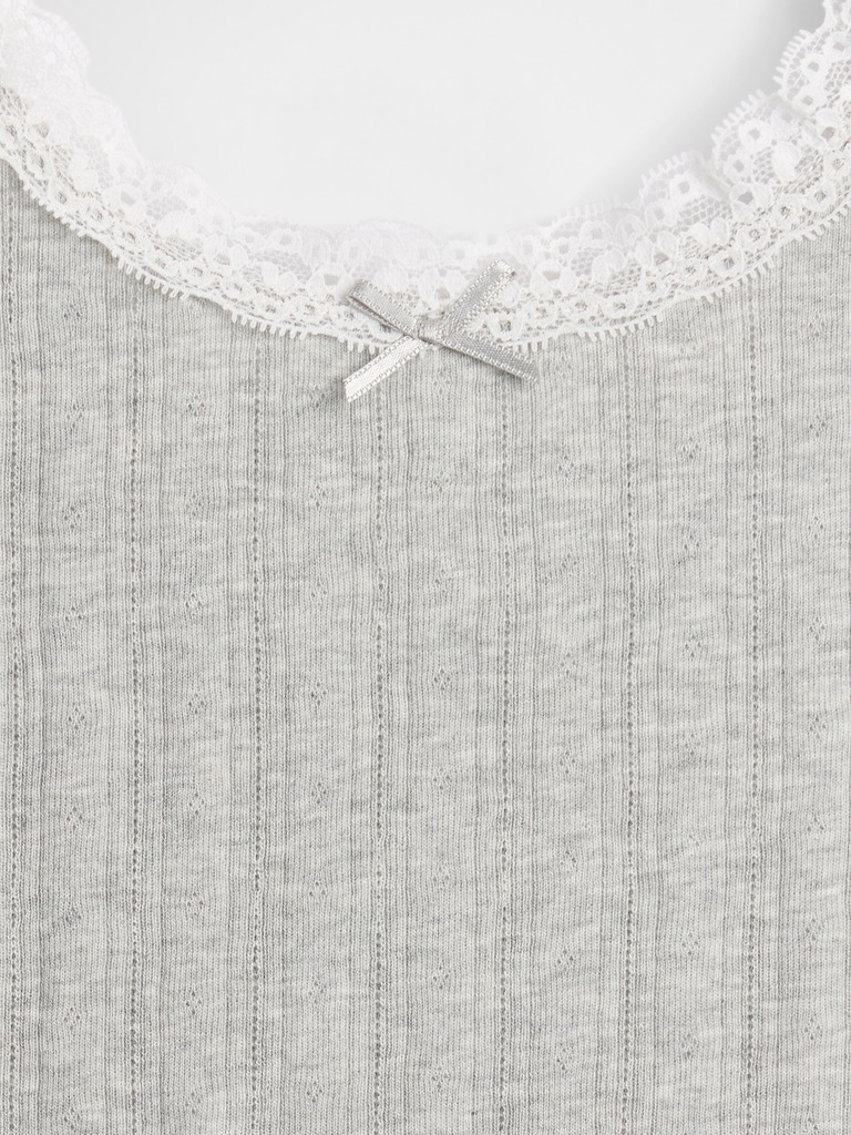 Kids Pointelle Sweater Tank Top