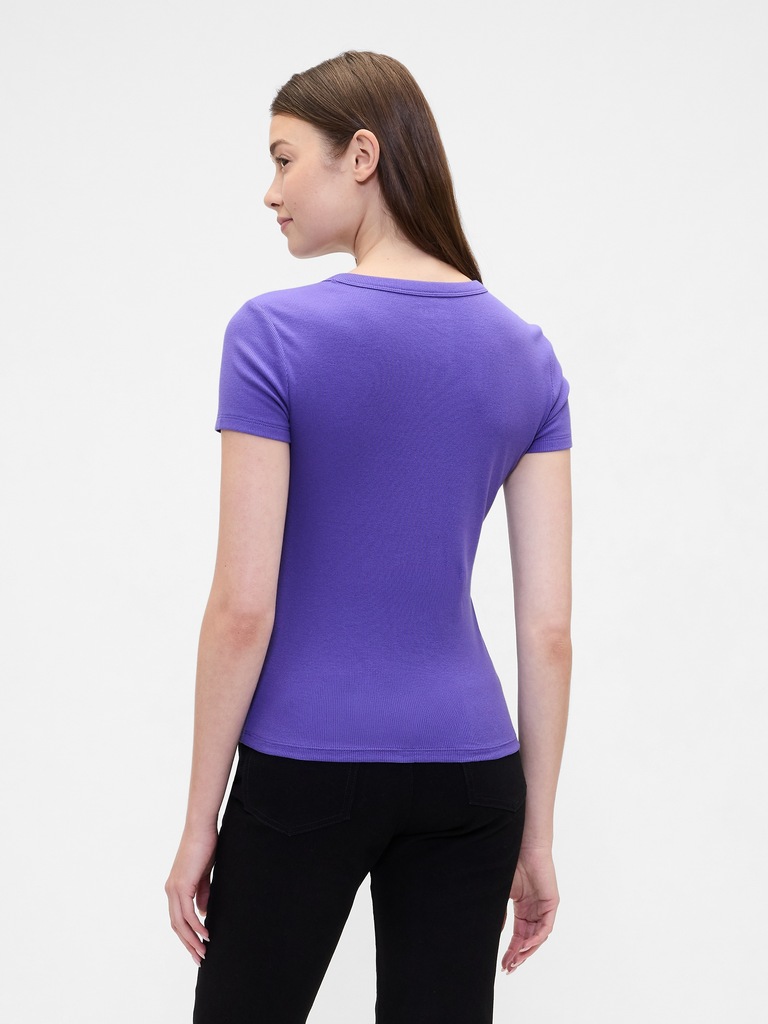 Ribbed Crewneck T-Shirt