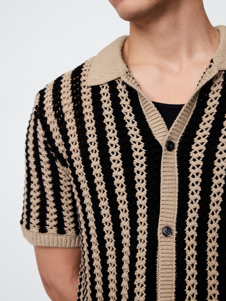 Mesh Sweater Shirt