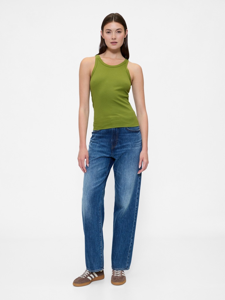 Ribbed Scoopneck Tank Top