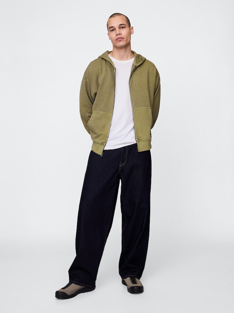 Heavyweight French Terry Oversized Zip Hoodie
