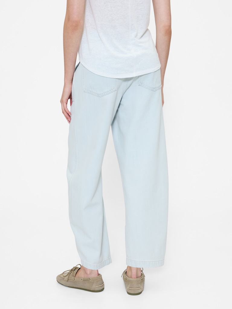 Mid Rise SuperSoft Pull-On Barrel Jeans