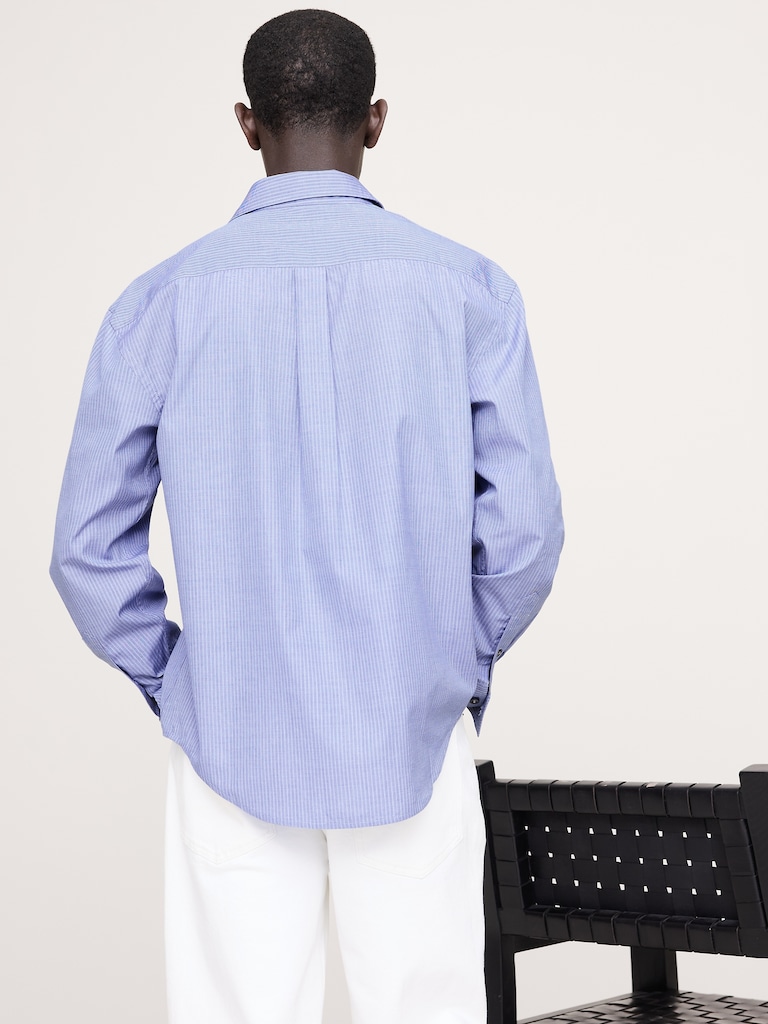Relaxed-Fit Washed Cotton Poplin Shirt