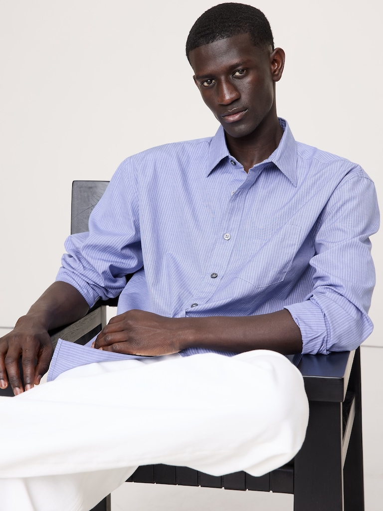 Relaxed-Fit Washed Cotton Poplin Shirt