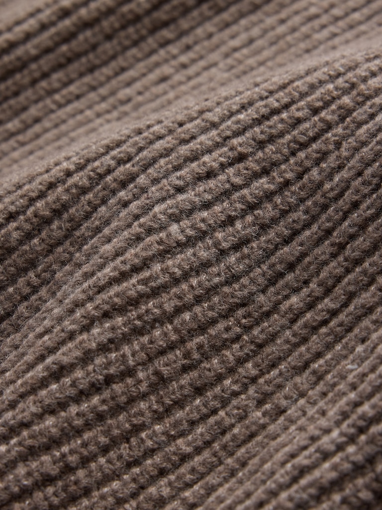 CashSoft Shaker-Stitch Boyfriend Sweater