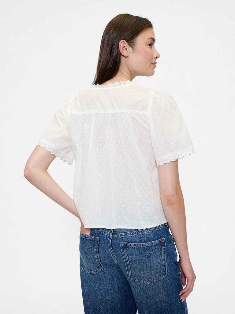 Ruffle V-Neck Top
