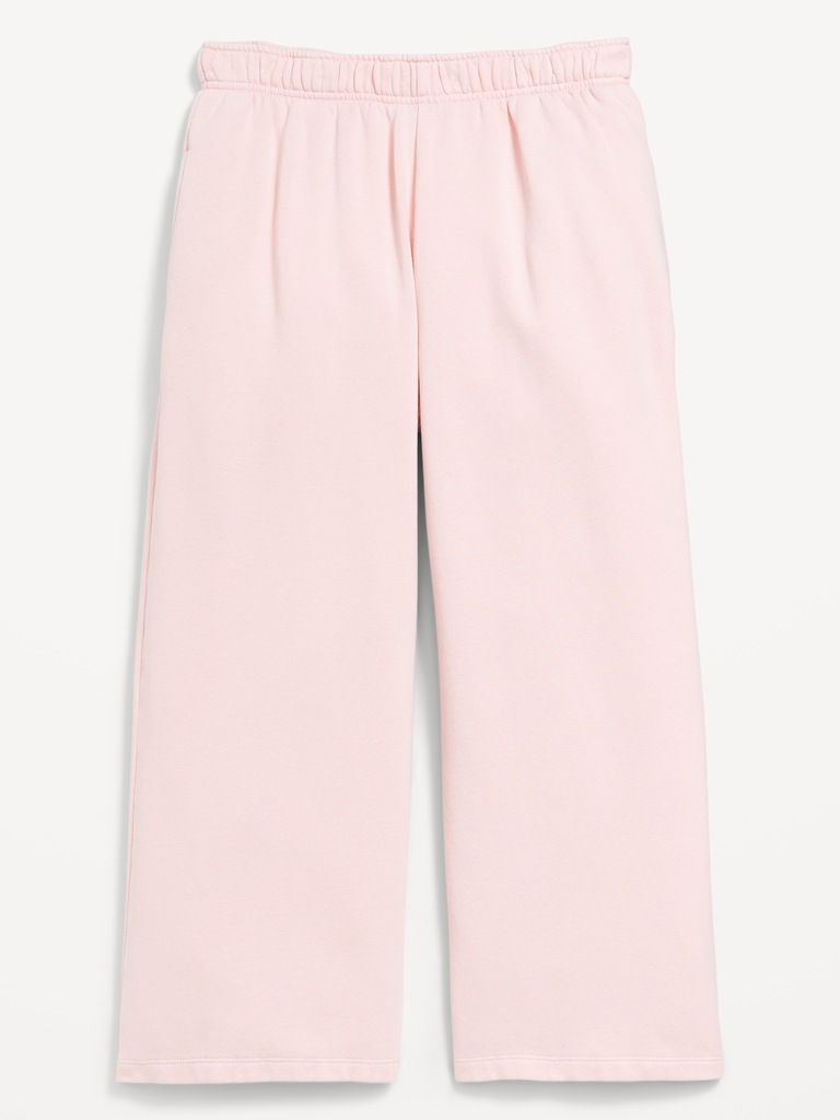 Baggy Fleece Straight-Leg Sweatpants for Girls