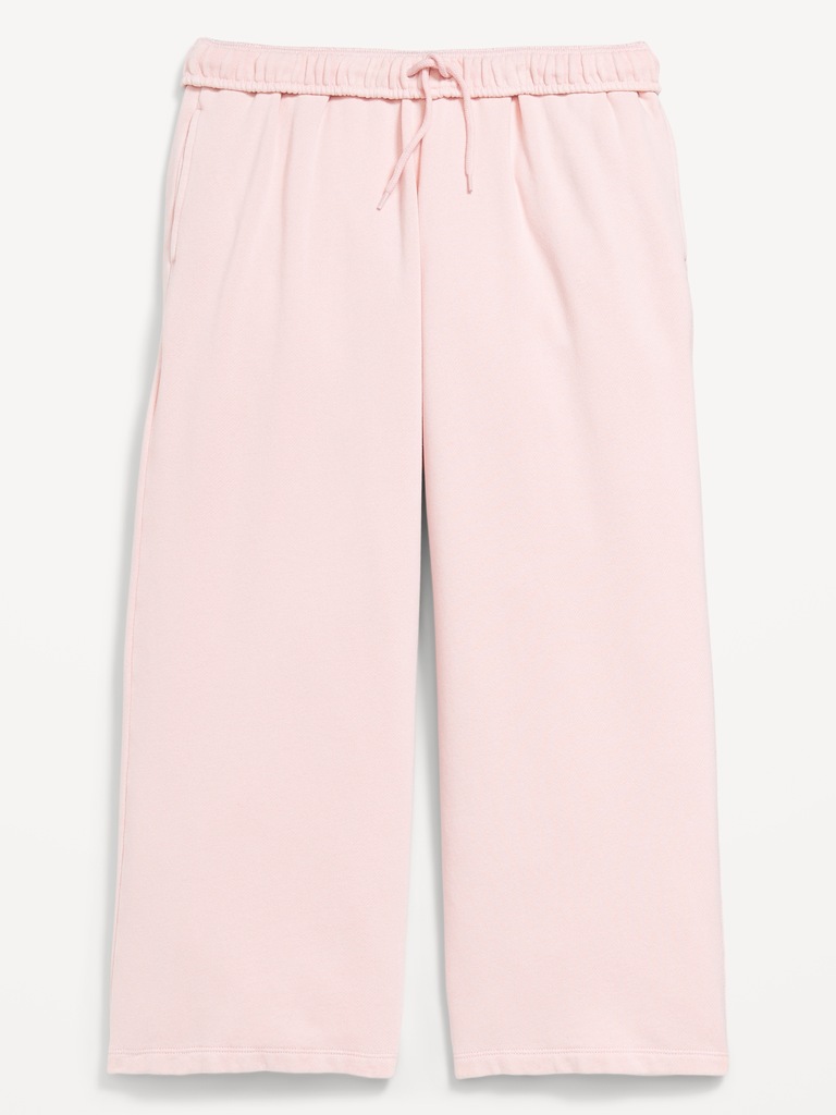 Baggy Fleece Straight-Leg Sweatpants for Girls