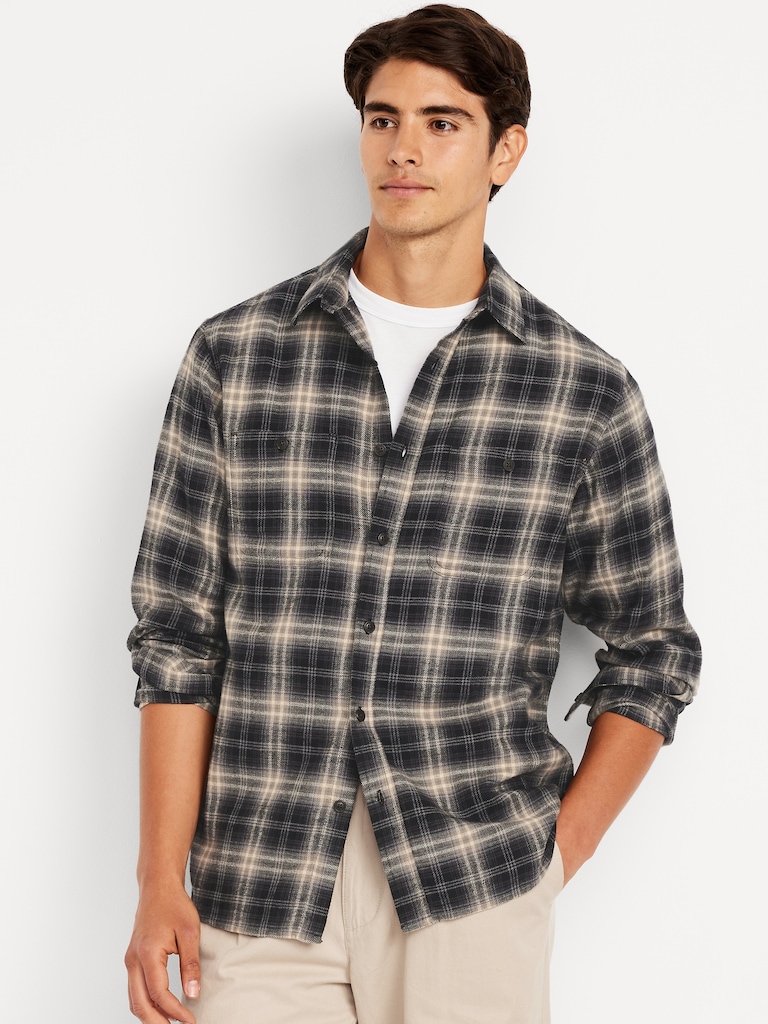 Plaid Flannel Pocket Shirt