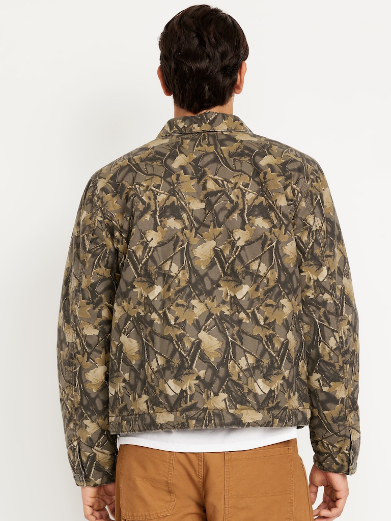 Printed Canvas Barn Jacket