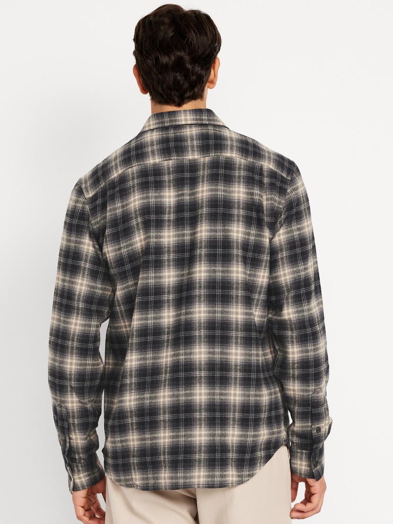 Plaid Flannel Pocket Shirt