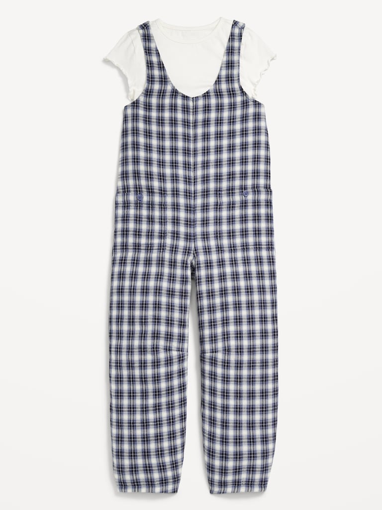 Short-Sleeve T-Shirt and Jumpsuit Set for Girls