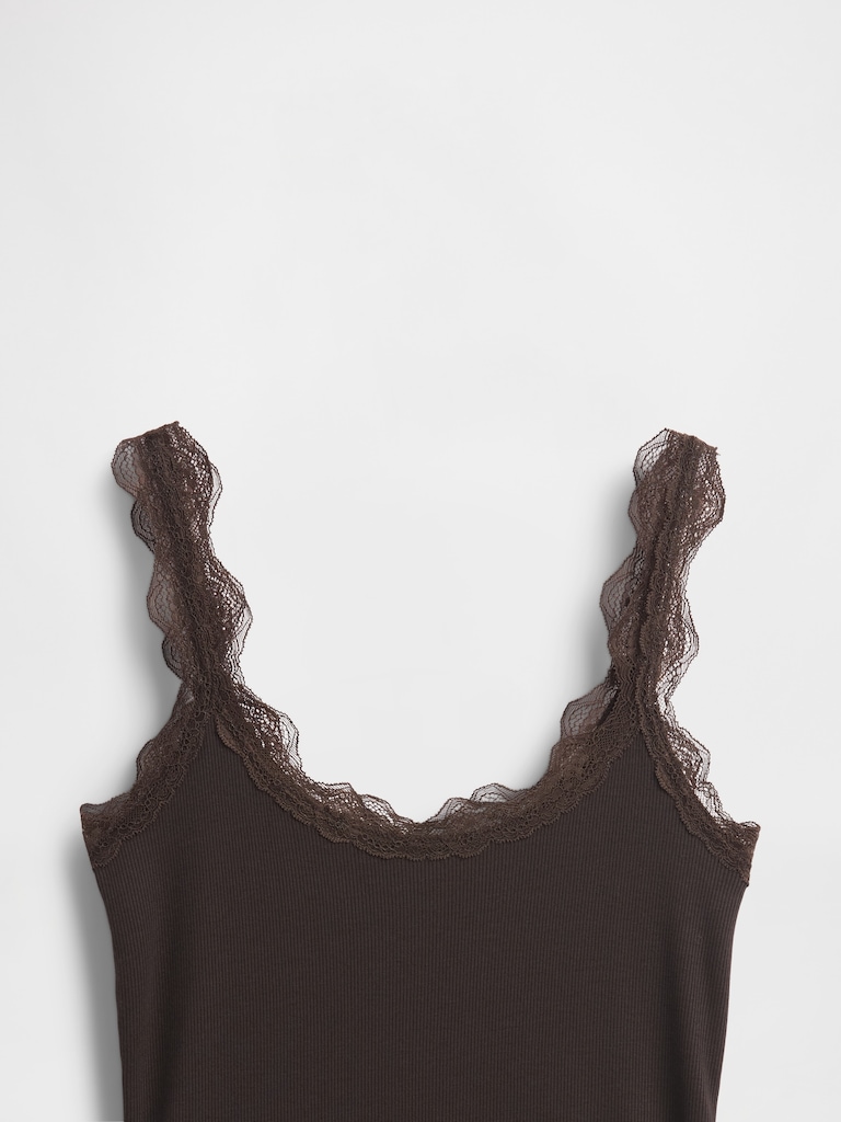 Mini Rib Lace PJ Tank Top