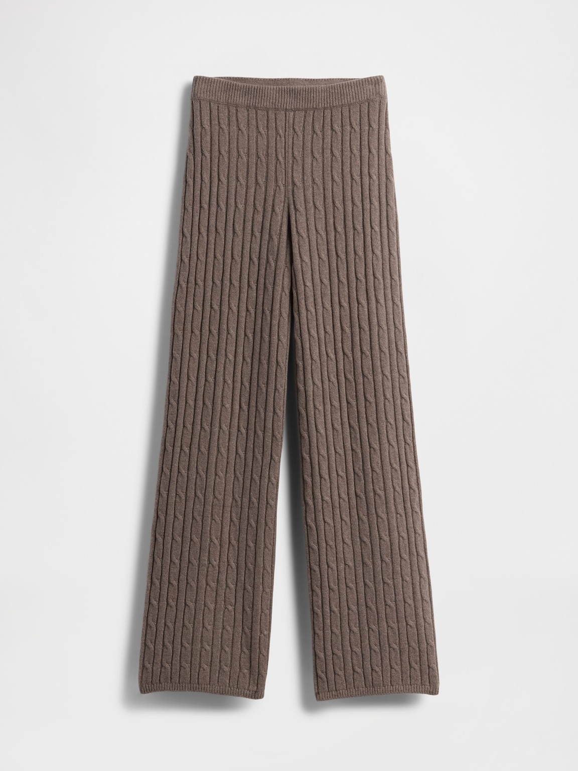CashSoft Cable-Knit Sweater Pants