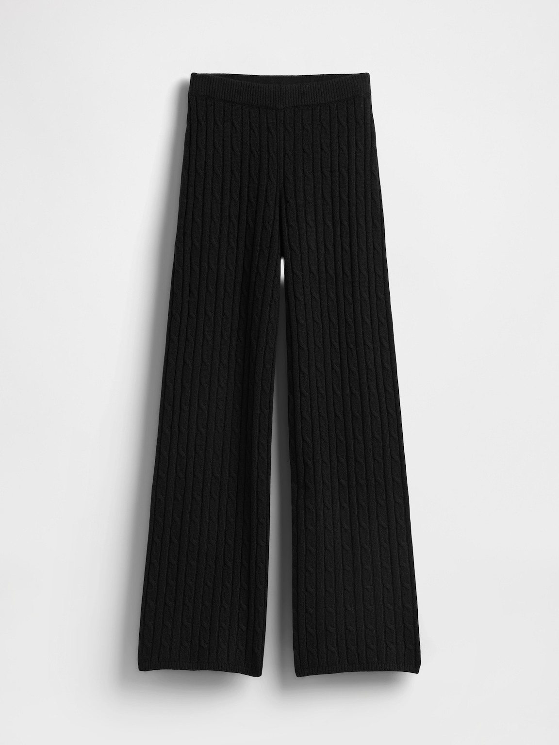CashSoft Cable-Knit Sweater Pants