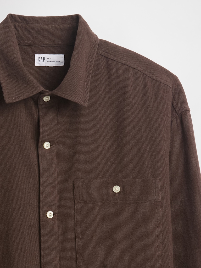 Flannel Shirt in Boxy Fit