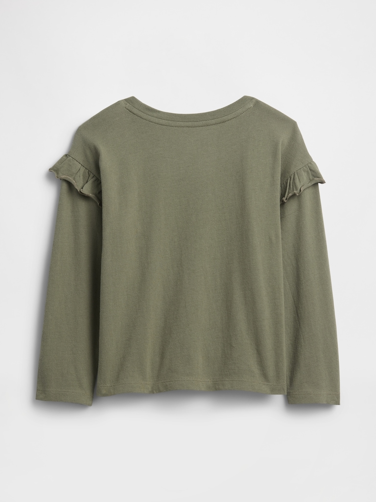 babyGap Logo Ruffle Crewneck T-Shirt