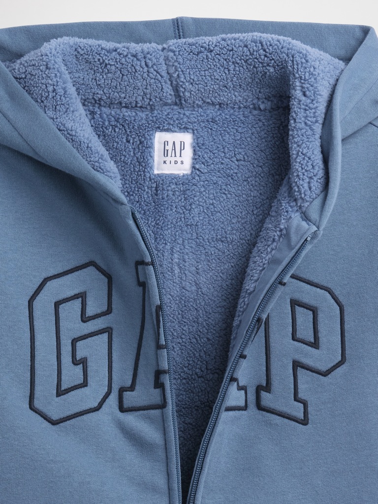Kids Gap Logo Sherpa Zip Hoodie