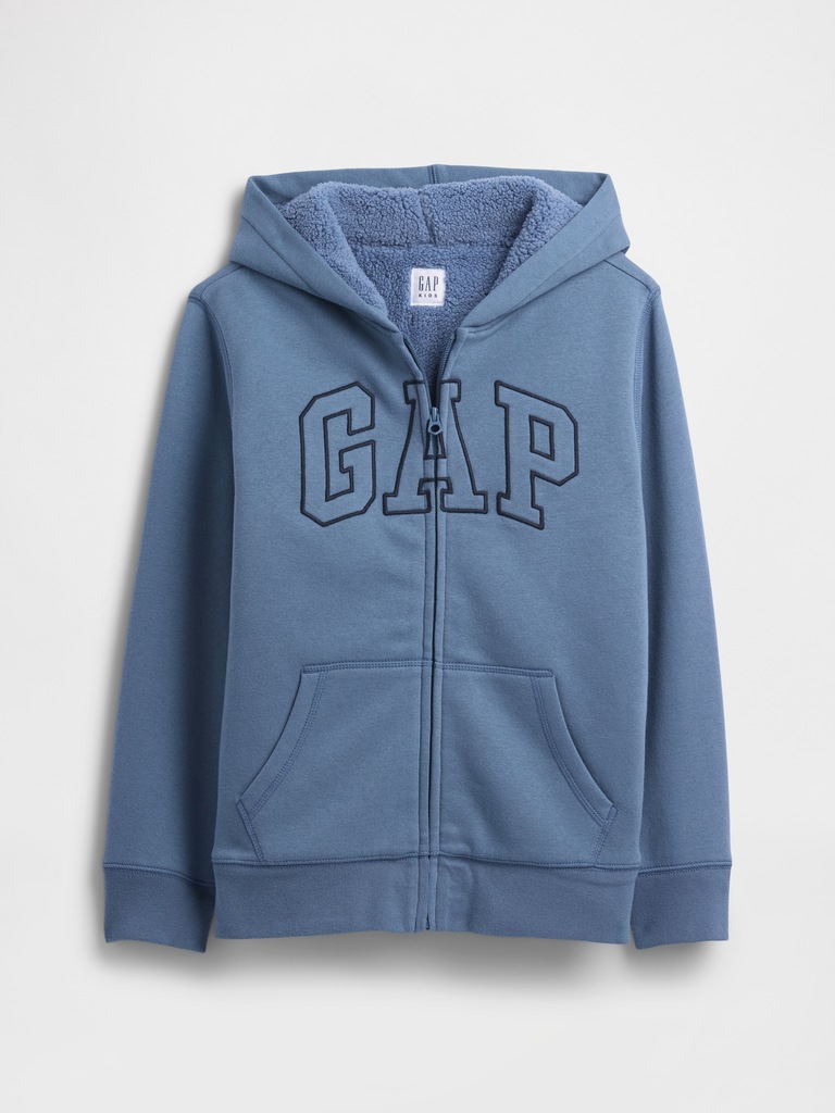Kids Gap Logo Sherpa Zip Hoodie