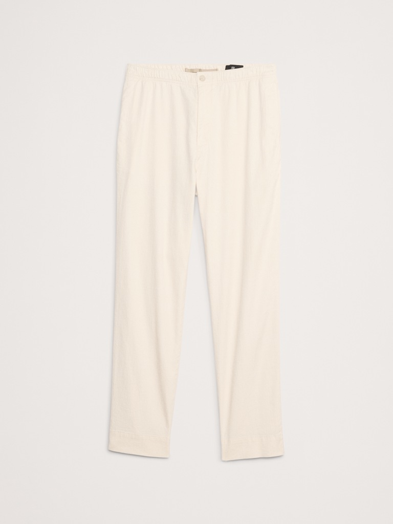 Italian Linen-Cotton Pull-On Pant
