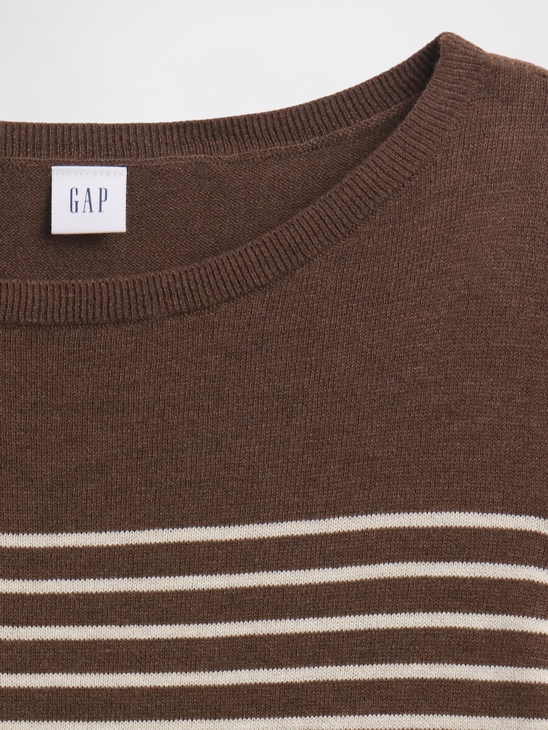 Relaxed Stripe Boatneck Sweater