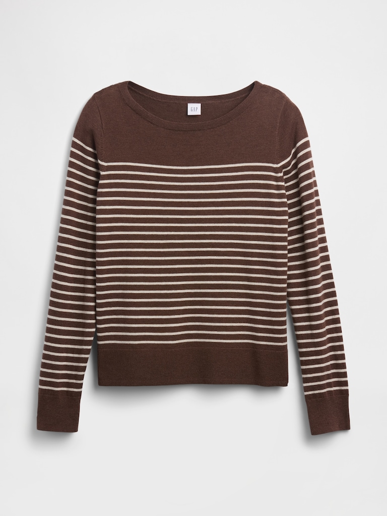 Relaxed Stripe Boatneck Sweater