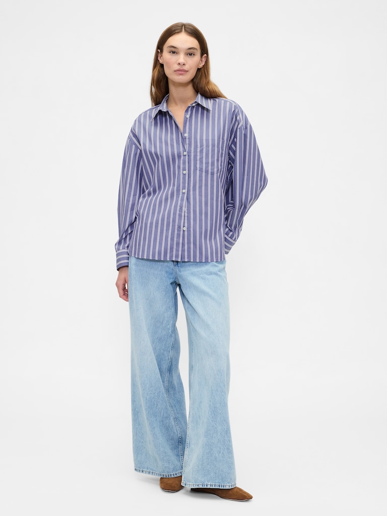 Oversized Shirt in Poplin