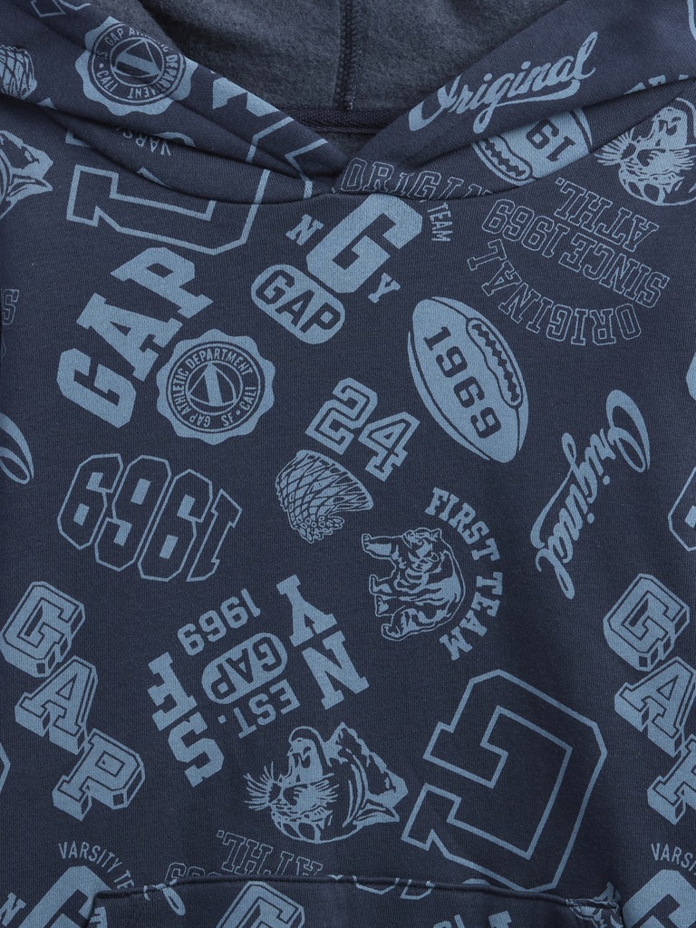 Kids Relaxed Gap Print Hoodie
